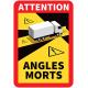 Angles morts camion poids lourds sticker autocollant 85