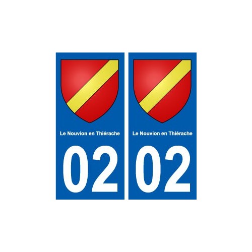 02 Le Nouvion-en-Thiérache ville autocollant plaque sticker