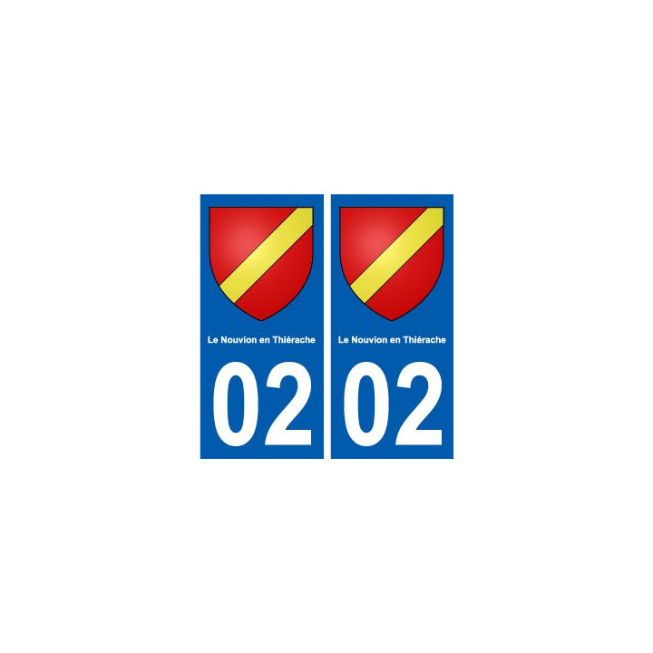 02 Le Nouvion-en-Thiérache ville autocollant plaque sticker