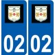 02 Montreuil-aux-Lions logo ville autocollant plaque sticker