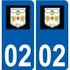 02 Montreuil-aux-Lions logo ville autocollant plaque sticker