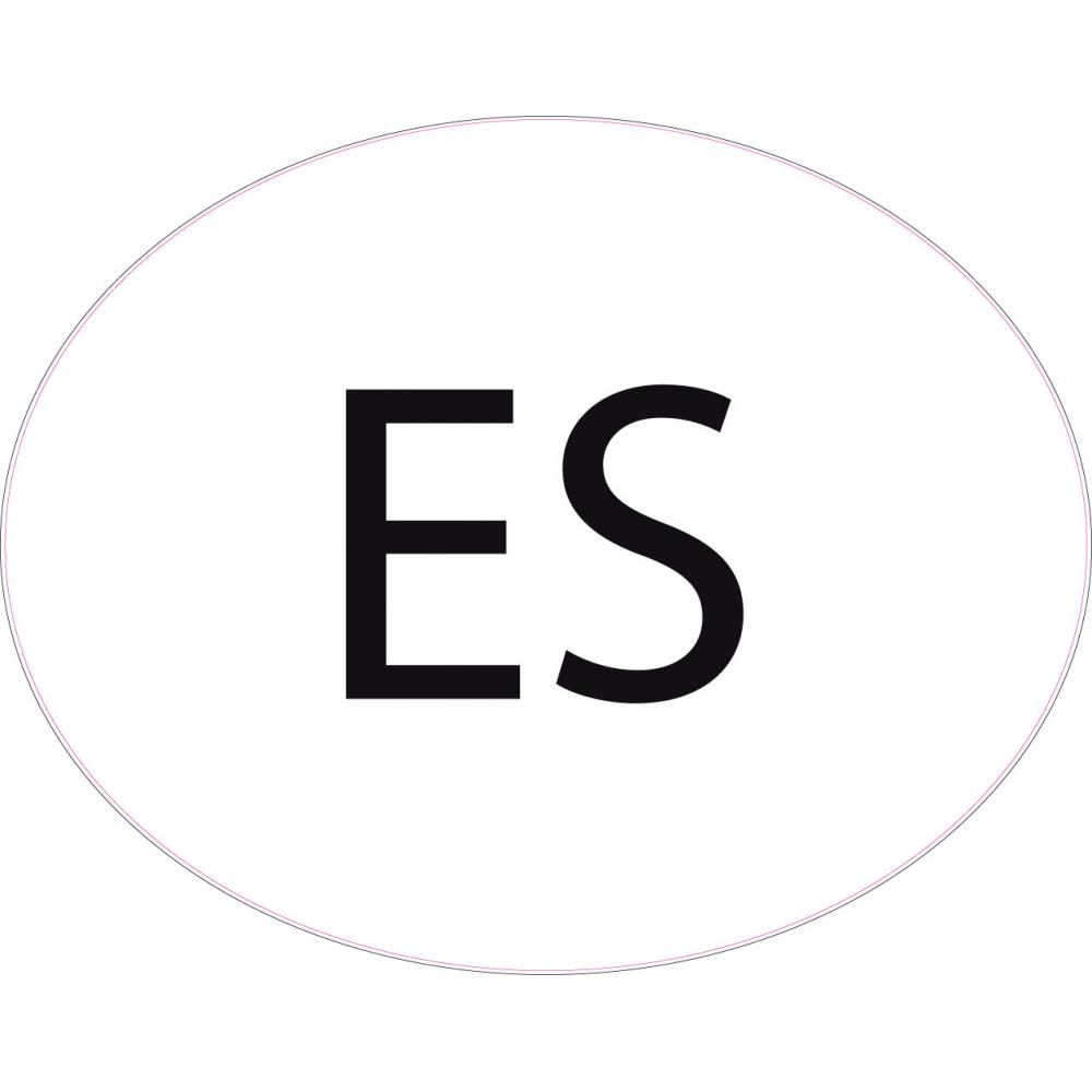 Espagne España Spain ES vignette pays autocollant EU Europe ovale code pays voiture auto sticker logo75