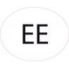 Estonie Estonia Eesti EE vignette pays autocollant EU Europe ovale code pays voiture auto sticker logo76