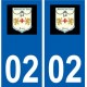 02 Montreuil-aux-Lions logo ville autocollant plaque sticker