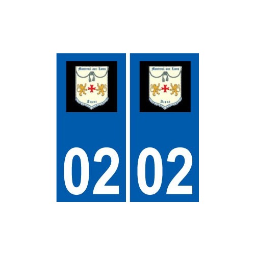 02 Montreuil-aux-Lions logo ville autocollant plaque sticker