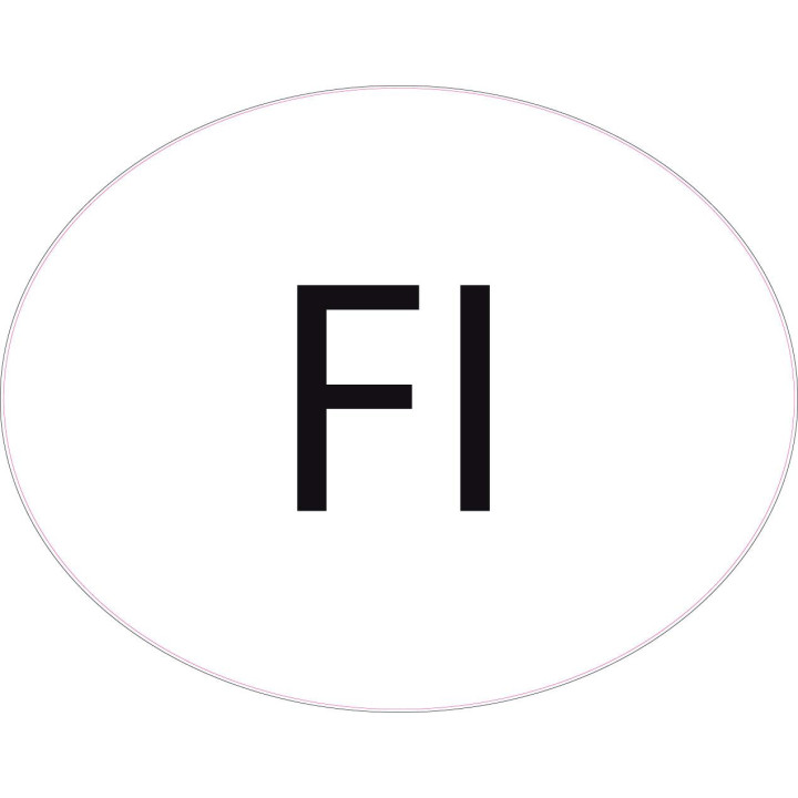 Finlande Finland Tasavalta FI vignette pays autocollant EU Europe ovale code pays voiture auto sticker logo77