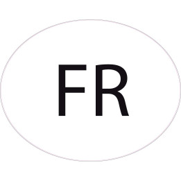 France FR vignette pays autocollant EU Europe ovale code pays voiture auto sticker logo78