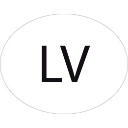 Lettonie Latvia Latvijas LV vignette pays autocollant EU Europe ovale code pays voiture auto sticker logo83
