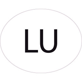 Luxembourg Lëtzebuerg LU vignette pays autocollant EU Europe ovale code pays voiture auto sticker logo85
