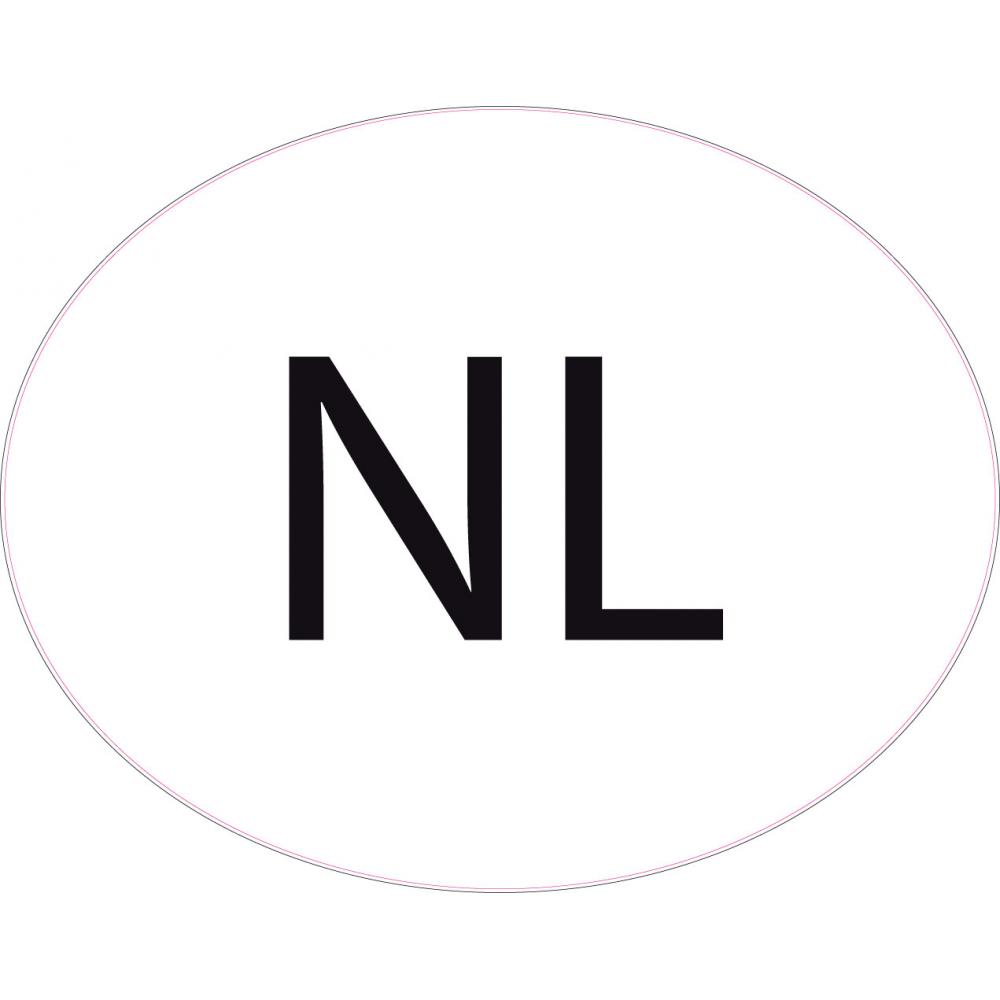 Pays-Bas Nederland Netherlands NL vignette pays autocollant EU Europe ovale code pays voiture auto sticker logo87