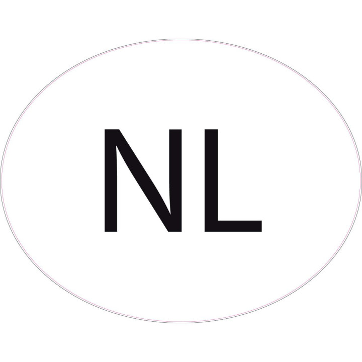 Pays-Bas Nederland Netherlands NL vignette pays autocollant EU Europe ovale code pays voiture auto sticker logo87