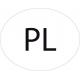 Pologne Polska Poland PL vignette pays autocollant EU Europe ovale code pays voiture auto sticker logo90