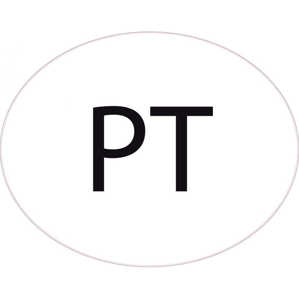 Portugal Portuguesa PT vignette pays autocollant EU Europe ovale code pays voiture auto sticker logo91