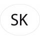 Slovaquie Slovenská Solvakia SK vignette pays autocollant EU Europe ovale code pays voiture auto sticker logo93