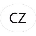 Tchéquie Česko Czech CZ vignette pays autocollant EU Europe ovale code pays voiture auto sticker logo96