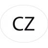 Tchéquie Česko Czech CZ vignette pays autocollant EU Europe ovale code pays voiture auto sticker logo96