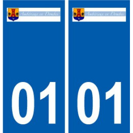 01 Ambérieux-en-Dombes logo ville autocollant plaque sticker