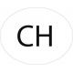 Suisse Switzerland CH vignette pays autocollant AELE ovale code pays voiture auto sticker logo677