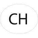 Suisse Switzerland CH vignette pays autocollant AELE ovale code pays voiture auto sticker logo677