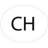 Suisse Switzerland CH vignette pays autocollant AELE ovale code pays voiture auto sticker logo677