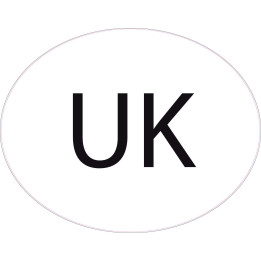 Royaume-Uni United Kingdom UK vignette pays autocollant ovale code pays voiture auto sticker logo65