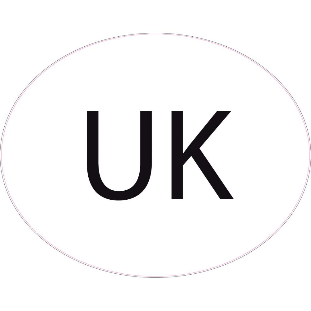 Royaume-Uni United Kingdom UK vignette pays autocollant ovale code pays voiture auto sticker logo65