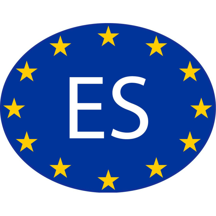 Espagne España Spain ES vignette pays autocollant drapeau EU Europe ovale code pays voiture auto sticker logo9