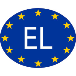 Grèce Greece Hellas EL vignette pays autocollant drapeau EU Europe ovale code pays voiture auto sticker logo8
