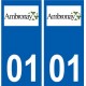 01 Ambronay logo stadt aufkleber typenschild aufkleber