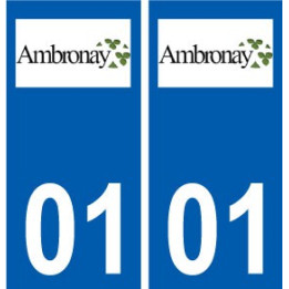 01 Ambronay logo ville autocollant plaque sticker