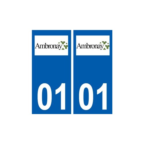 01 Ambronay logo ville autocollant plaque sticker