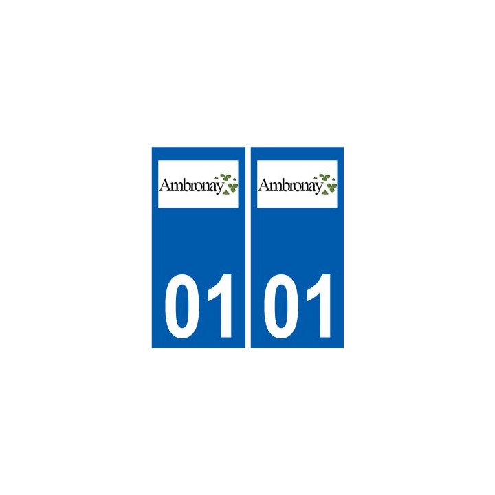 01 Ambronay logo ville autocollant plaque sticker