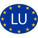 Luxembourg Lëtzebuerg LU vignette pays autocollant drapeau EU Europe ovale code pays voiture auto sticker logo16