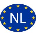 Pays-Bas Nederland Netherlands NL vignette pays autocollant drapeau EU Europe ovale code pays voiture auto sticker logo19