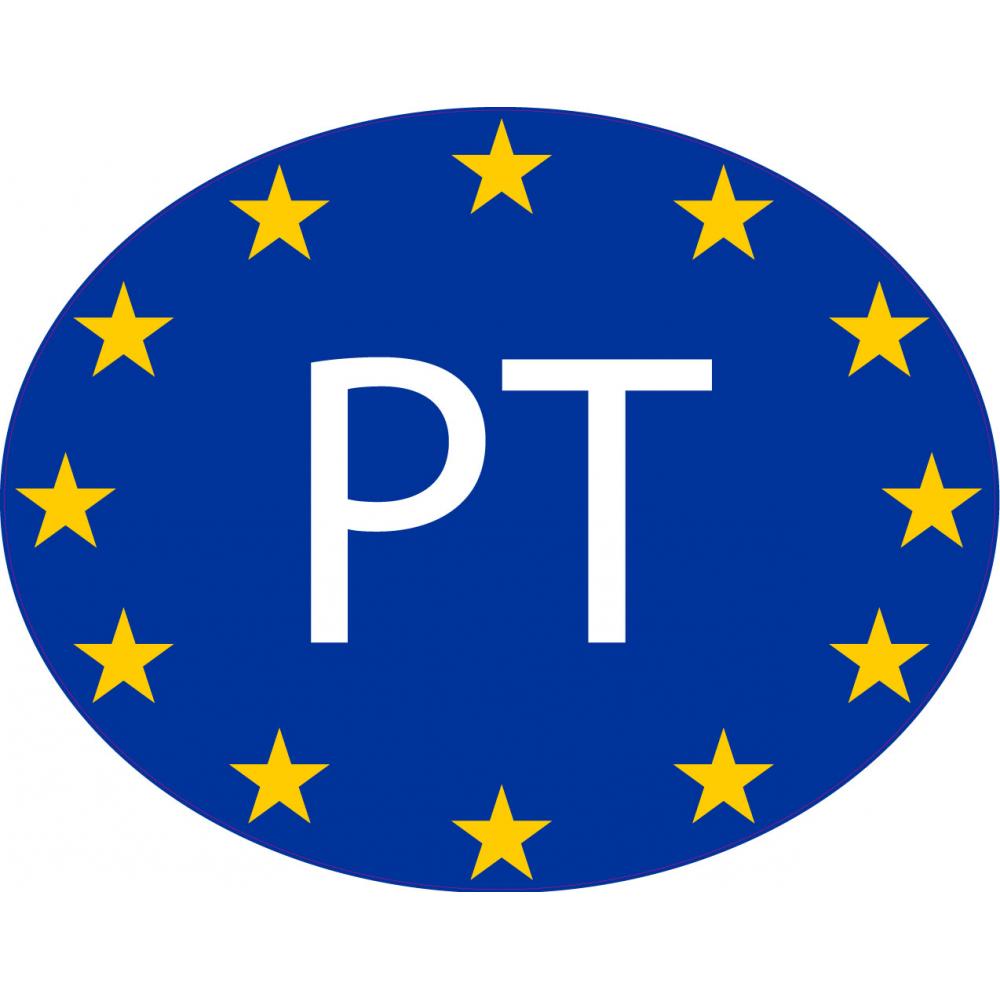 Portugal Portuguesa PT vignette pays autocollant drapeau EU Europe ovale code pays voiture auto sticker logo22
