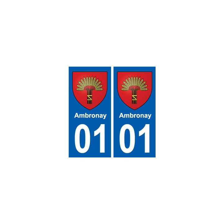 01 Ambronay ville autocollant plaque sticker