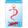 Caducée Assistance Bloc Opératoire choix sticker autocollant logo530