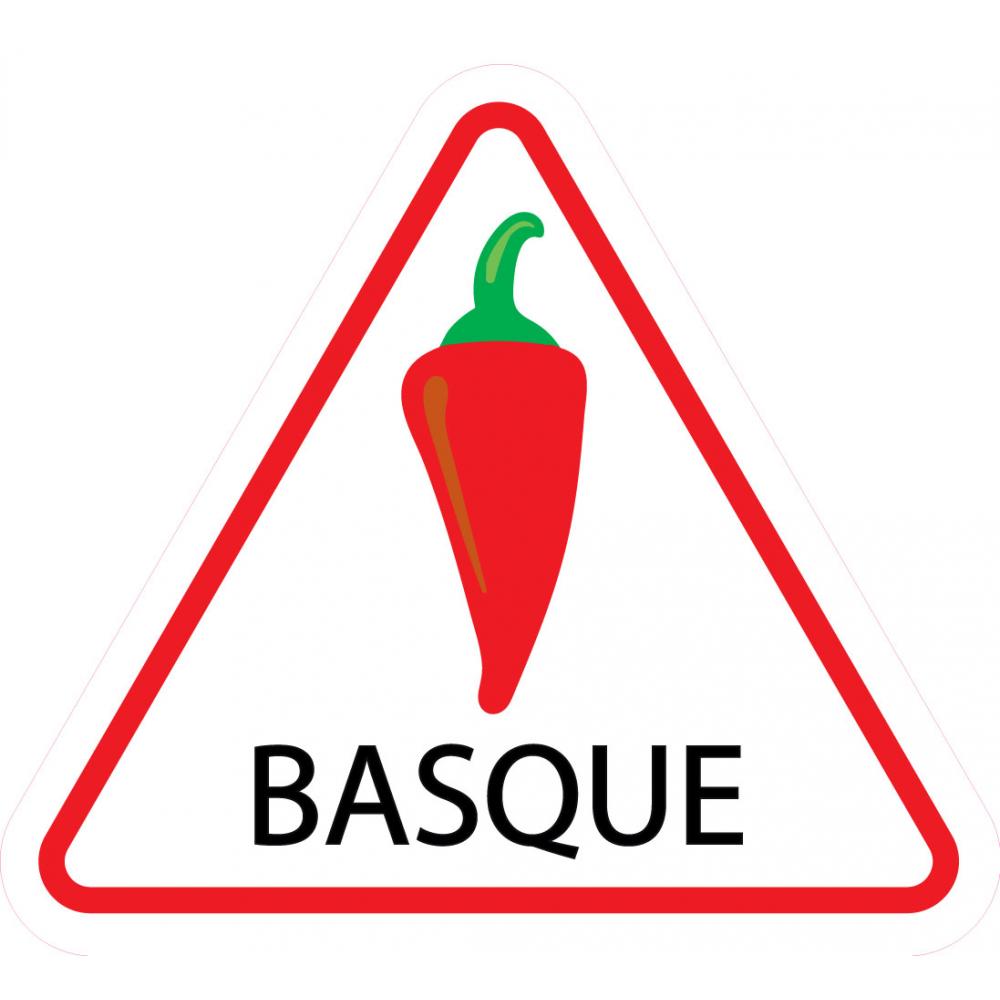 Piment d'Espelette Pays Basque triangle attention autocollant adhésif sticker logo15
