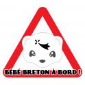 Bébé à bord Bretagne Hermine symbole breton auto voiture autocollant adhésif sticker logo55
