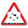 Bébé à bord Bretagne Hermine symbole breton auto voiture autocollant adhésif sticker logo55