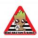 Bébé à bord Groot Bretagne drapeau breton triskèle auto voiture autocollant adhésif sticker logo236