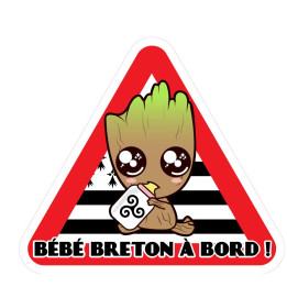 Bébé à bord Groot Bretagne drapeau breton triskèle auto voiture autocollant adhésif sticker logo236