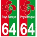 64 Lauburu kreuz baskischen hintergrund rot-grün-selbstklebend-platte