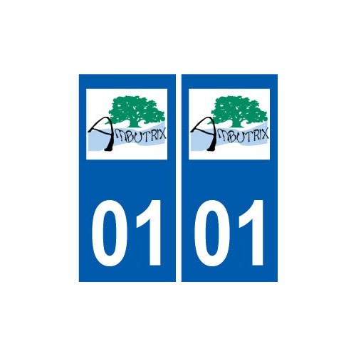 01 Ambutrix logo ville autocollant plaque sticker