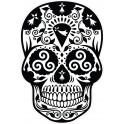 Tête de mort Bretagne Triskèle Symbole breton détails breton autocollant adhésif sticker logo689