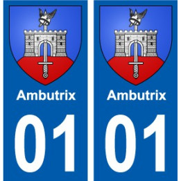 01 Ambutrix ville autocollant plaque sticker