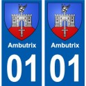 01 Ambutrix ville autocollant plaque sticker