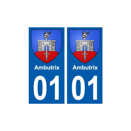 01 Ambutrix ville autocollant plaque sticker