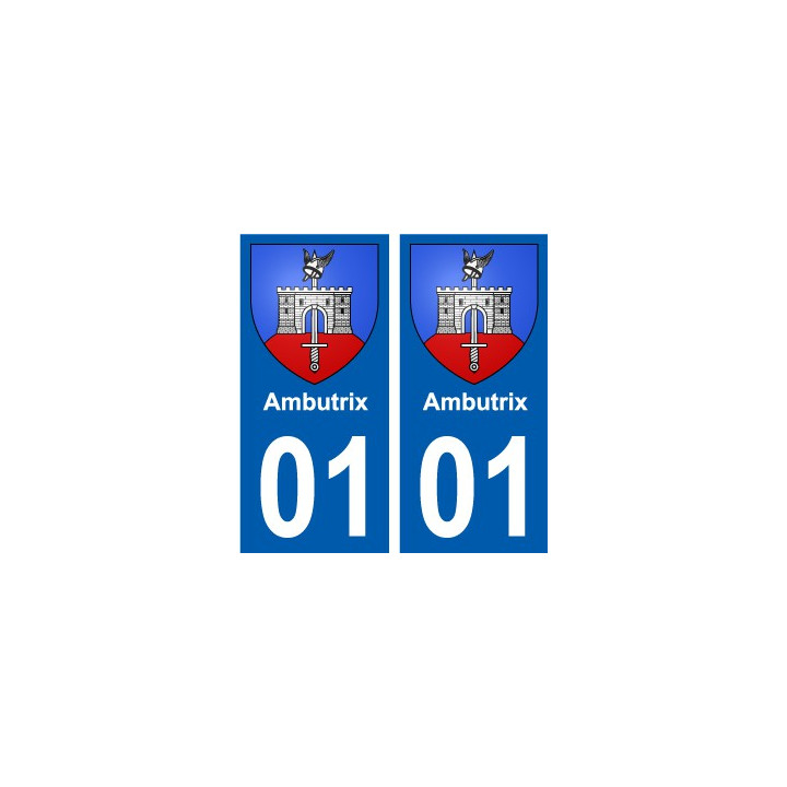 01 Ambutrix ville autocollant plaque sticker