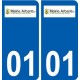 01 Arbent logo ville autocollant plaque sticker